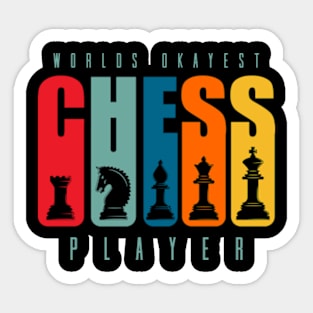 Worlds Okayest Poker Player Sticker